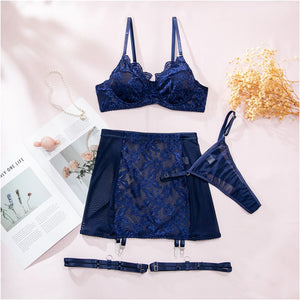 High-Waist Garter Skirt with Adjustable Straps