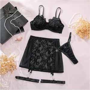 High-Waist Garter Skirt with Adjustable Straps