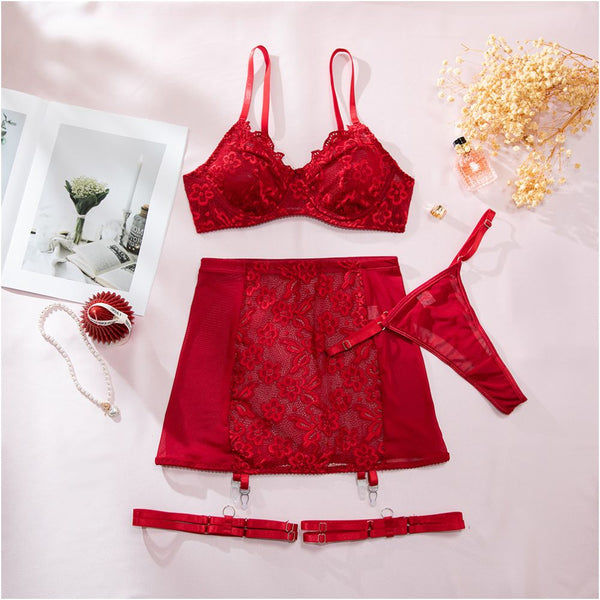 High-Waist Garter Skirt with Adjustable Straps