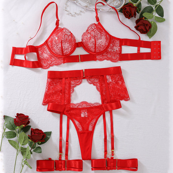 Luxury Lace Bra & Garter Set –  Adjustable Straps